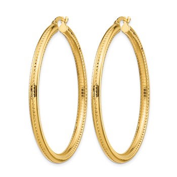 Leslie's 14K Fancy Hoop Earrings — alternate view