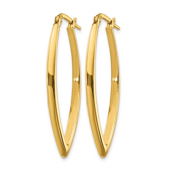 Leslie's 14K Polished Fancy Hoop Earrings — alternate view