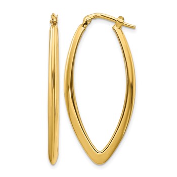 Leslie's 14K Polished Fancy Hoop Earrings