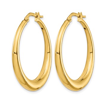Leslie's 14K Polished Fancy Hoop Earrings — alternate view