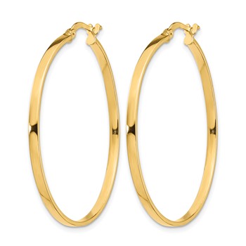 Leslie's 14K 2mm Polished Hoop Earrings — alternate view