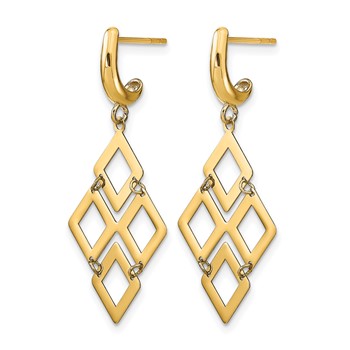 Leslie's 14k Polished Post Dangle Earrings — alternate view