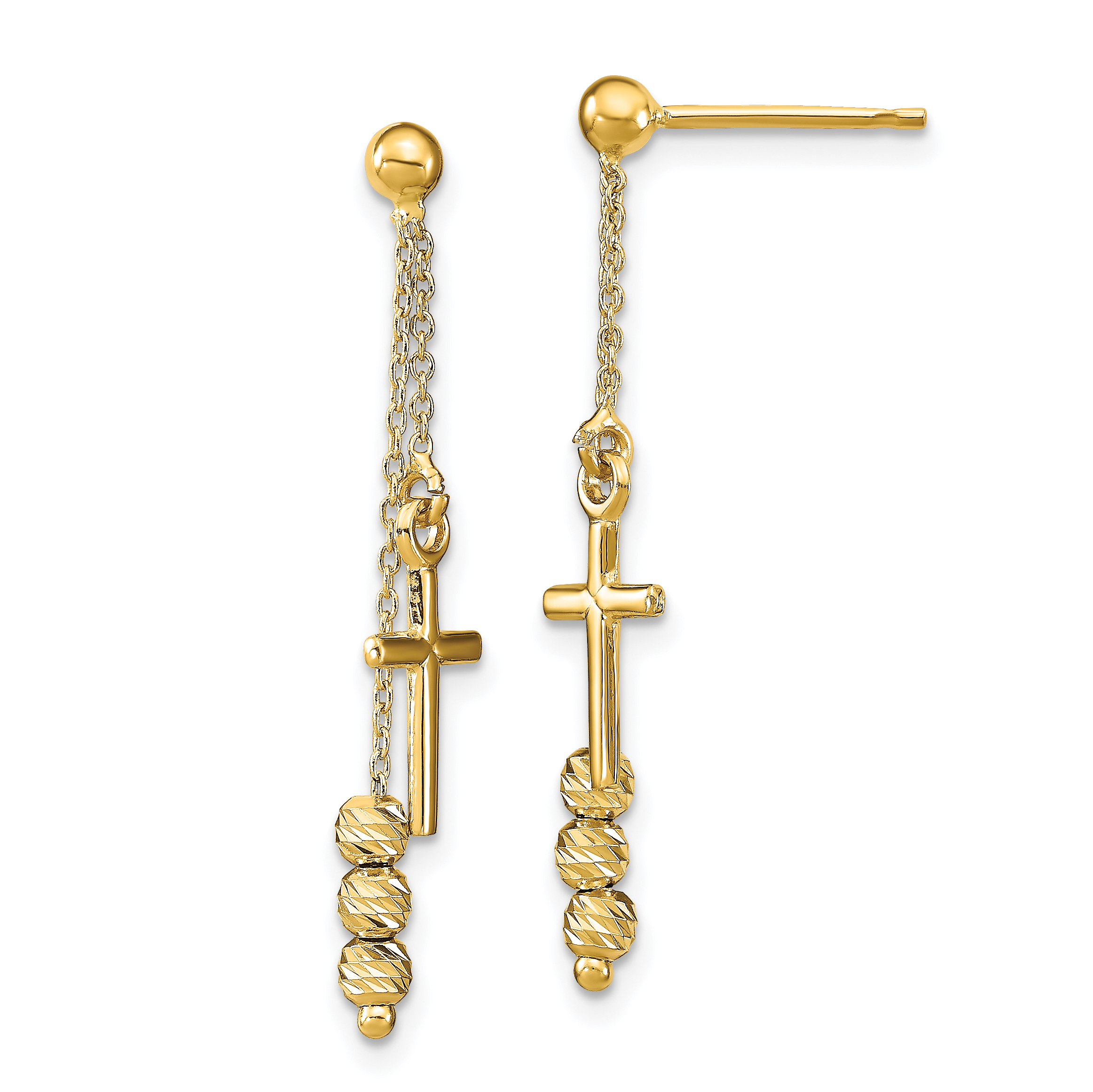 Buy Sarah Stainless Steel Cross Dangle Huggie Hinged Hoop Stud Earrings for  Men and Women at Amazon.in