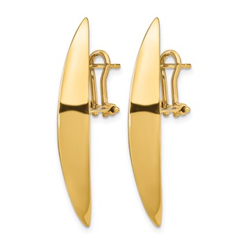 Leslie's 14K Polished Omega Back Earrings — alternate view