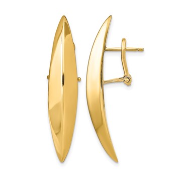 Leslie's 14K Polished Omega Back Earrings