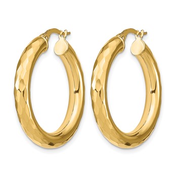 Leslie's 14k Polished D/C Hoop Earrings — alternate view