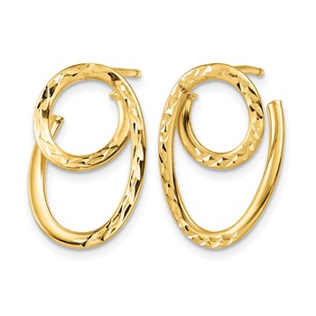 Leslie's 14K D/C Post Dangle Earrings — alternate view