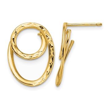 Leslie's 14K D/C Post Dangle Earrings