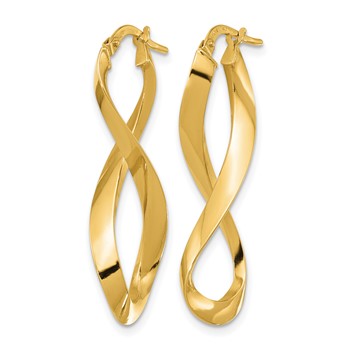 Leslie's 14K Polished Left and Right Eternity Hoop Earrings — alternate view