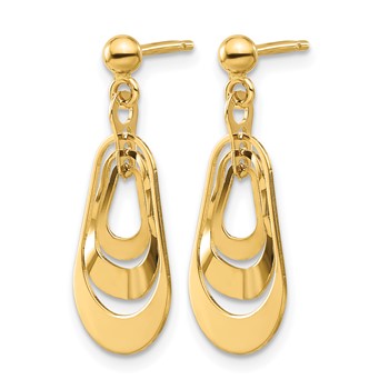 Leslie's 14K Polished Post Dangle Earrings — alternate view