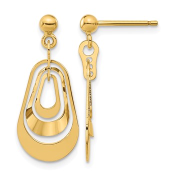 Leslie's 14K Polished Post Dangle Earrings