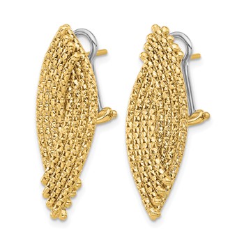 Leslie's 14K Woven Omega Back Drop Earrings — alternate view