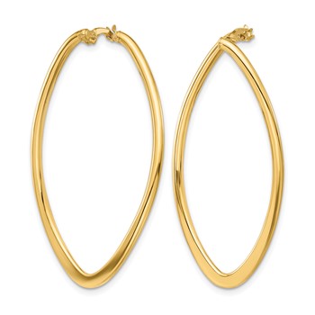 Leslie's 14K Polished Oval Hoop Earrings — alternate view