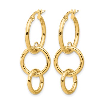 Leslie's 14K Polished Double Round Hoop Earrings — alternate view