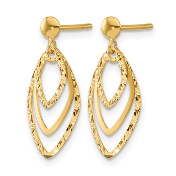 Leslie's 14K Polished Post Dangle Earrings — alternate view