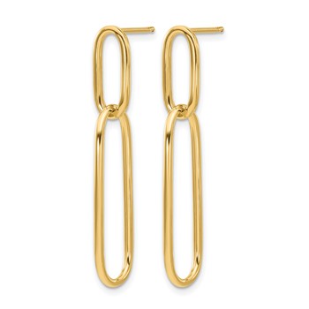 Leslie's 14k Polished Post Drop Earrings — alternate view