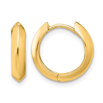 Leslie's 14K Polished Hinged Huggie Earrings