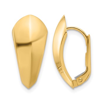 Leslie's 14K Polished Omega Back Earrings