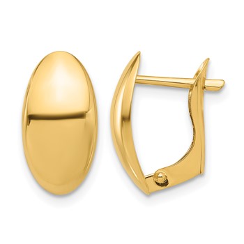 Leslie's 14K Polished Omega Back Earrings