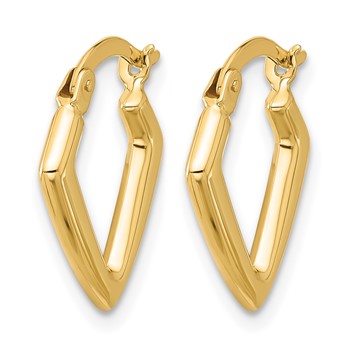 Leslie's 14K Polished Fancy Hoop Earrings — alternate view