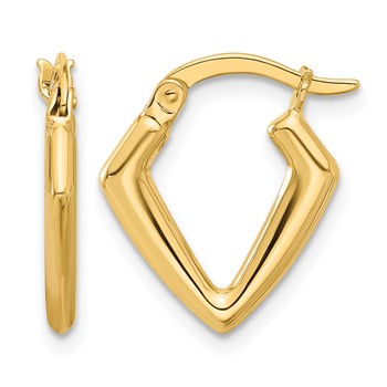 Leslie's 14K Polished Fancy Hoop Earrings