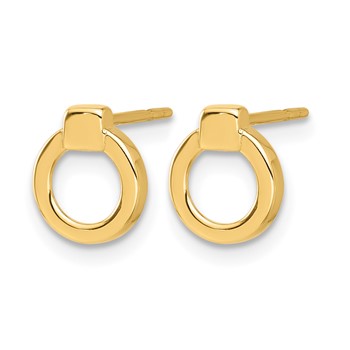 Leslie's 14K Polished Circle Post Earrings — alternate view