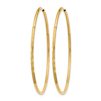 Leslie's 14k 1.25mm Diamond-cut Endless Hoop Earring — alternate view