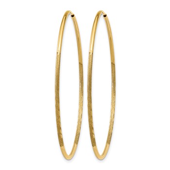 Leslie's 14k 1.25mm Diamond-cut Endless Hoop Earring — alternate view
