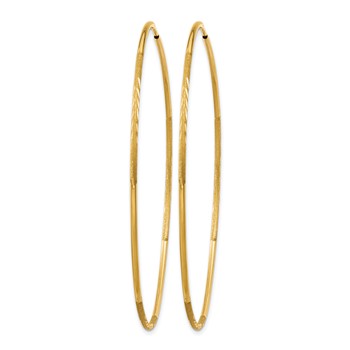 Leslie's 14k 1.25mm Diamond-cut Endless Hoop Earring — alternate view