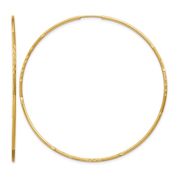 Leslie's 14k 1.25mm Diamond-cut Endless Hoop Earring