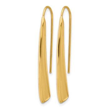 Leslie's 14K Polished Drop Bar Threader Earrings — alternate view
