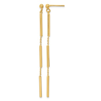 Leslie's 14K Polished 3 Bar Dangle Post Earrings