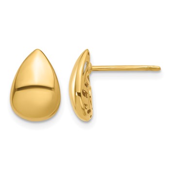 Leslie's 14K Polished Teardrop Post Earrings