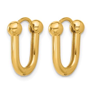 Leslie's 14K Polished Hinged Hoop Earrings — alternate view