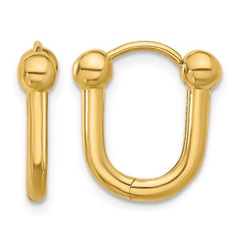 Leslie's 14K Polished Hinged Hoop Earrings