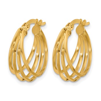 Leslie's 14K Polished Hoop Earrings — alternate view