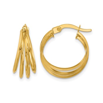 Leslie's 14K Polished Hoop Earrings