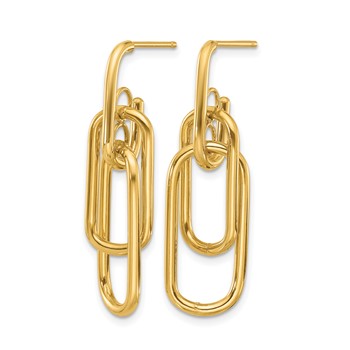 Leslie's 14K Polished Post Dangle Earrings — alternate view