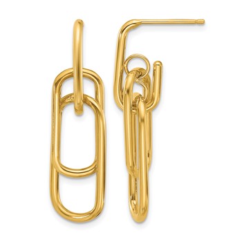 Leslie's 14K Polished Post Dangle Earrings