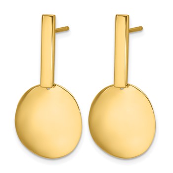 Leslie's 14K Polished  Drop Post Earrings — alternate view