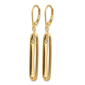 Leslie's 14K Polished Dangle Leverback Earrings — alternate view