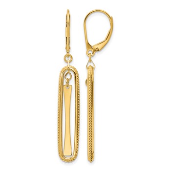 Leslie's 14K Polished Dangle Leverback Earrings