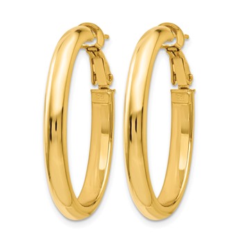 Leslie's 14K Polished Oval Hoop Earrings — alternate view