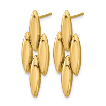Leslie's 14K Polished Fancy Dangle Post Earrings — alternate view