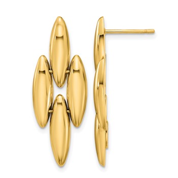 Leslie's 14K Polished Fancy Dangle Post Earrings