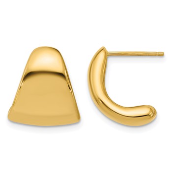 Leslie's 14K Polished Curve Post Earrings