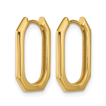 Leslie's 14K Polished Hinged Hoop Earrings — alternate view