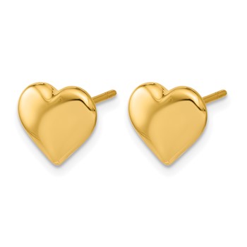 Leslie's 14K Polished Heart Post Earrings — alternate view