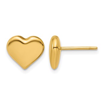 Leslie's 14K Polished Heart Post Earrings