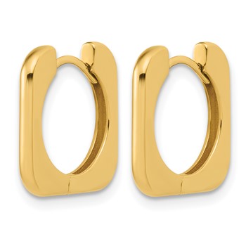 Leslie's 14K Polished Square Hinged Hoop Earrings — alternate view
